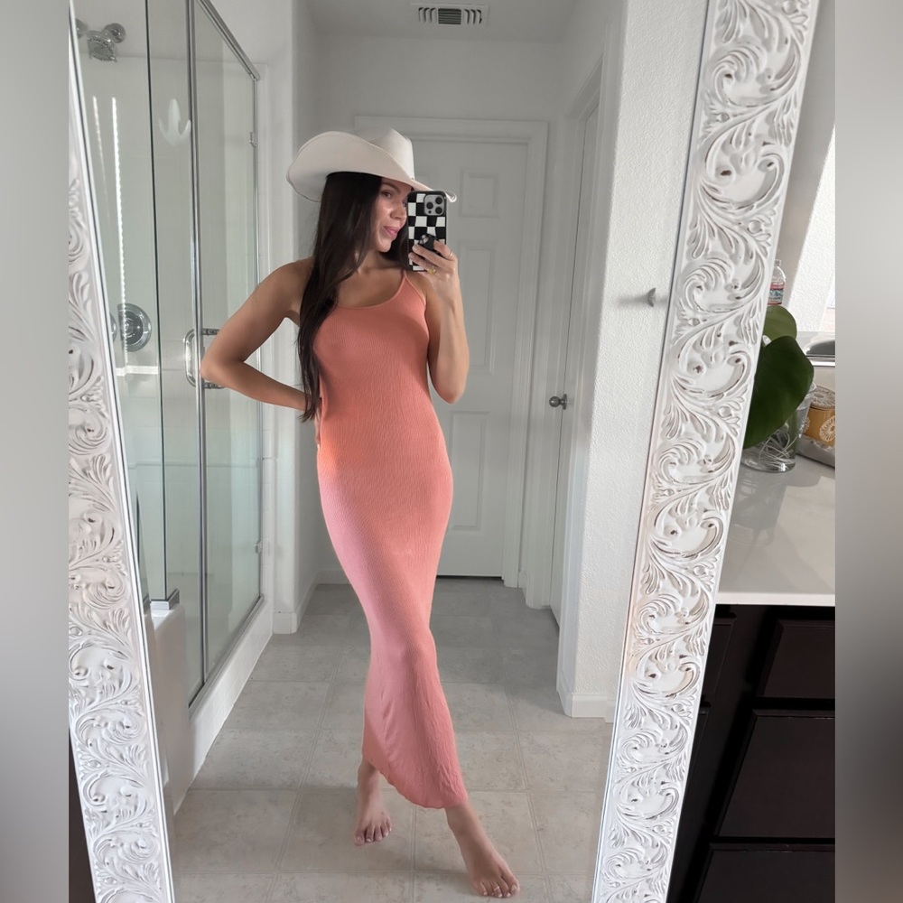 Pink maxi dress